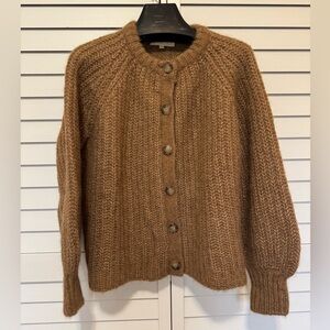 Sézane, Emile Cardigan, Mottled Camel, XS